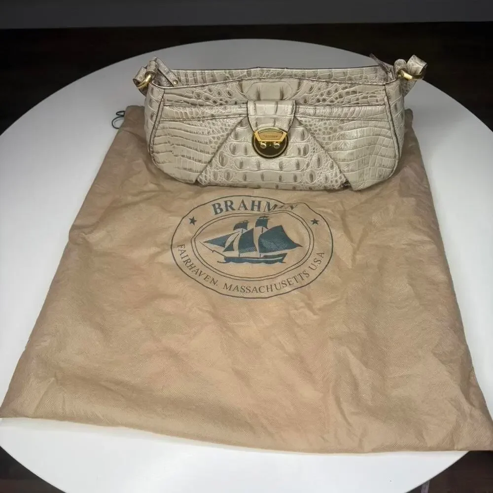 Brahmin croc embossed